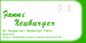 fanni neuburger business card